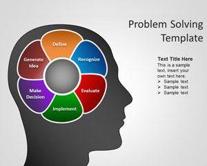 Plantilla PowerPoint con Cerebro para Resolución de Problemas Plantilla PowerPoint con Cerebro para Resolución de Problemas