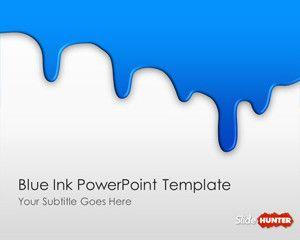 Blue Ink PowerPoint Template Blue Ink PowerPoint Template