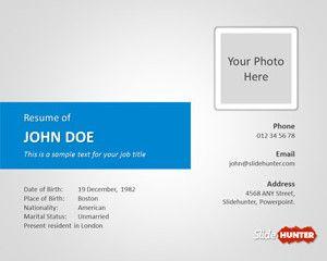 Resume PowerPoint Template (CV template) Resume PowerPoint Template (CV template)