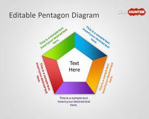 Editable Pentagon Diagram for PowerPoint Editable Pentagon Diagram for PowerPoint