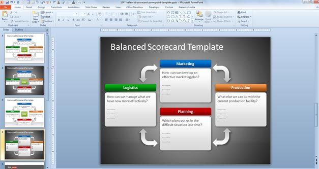 Free Balanced Scorecard PowerPoint Template