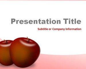 Red Apples PowerPoint Template Red Apples PowerPoint Template