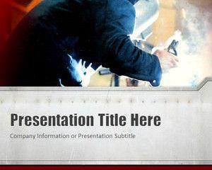 Welding Red PowerPoint Template Welding Red PowerPoint Template