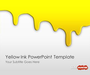 Free Yellow Ink Powerpoint Template Free Powerpoint Templates Slidehunter Com