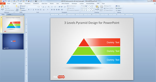 Free 3 Level Pyramid Template For PowerPoint - Free PowerPoint ...