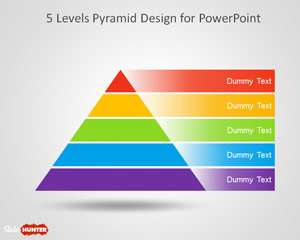 5 Level Pyramid Template for PowerPoint