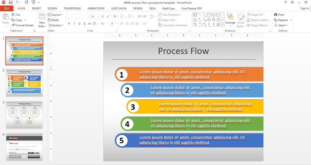 Simple Process Flow Template for PowerPoint