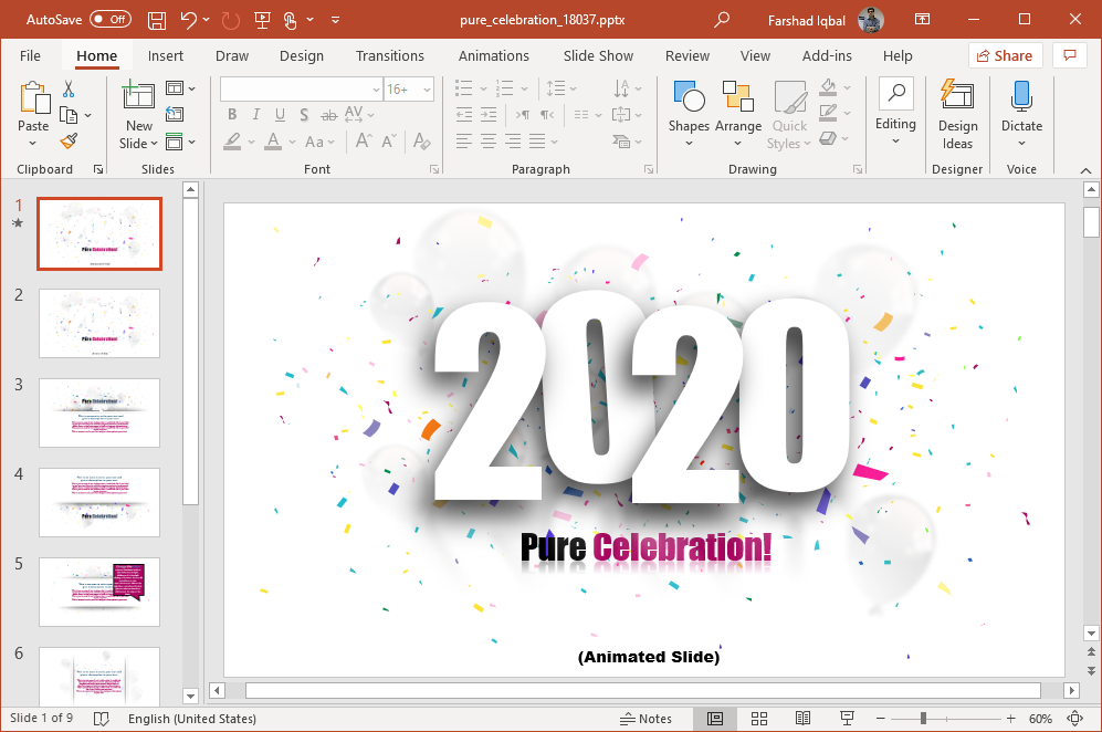 Best Animated Celebration PowerPoint Templates for the New Year