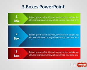 Free Three Boxes Powerpoint Template