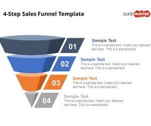 Free 4-Step Sales Funnel PowerPoint Template Slides