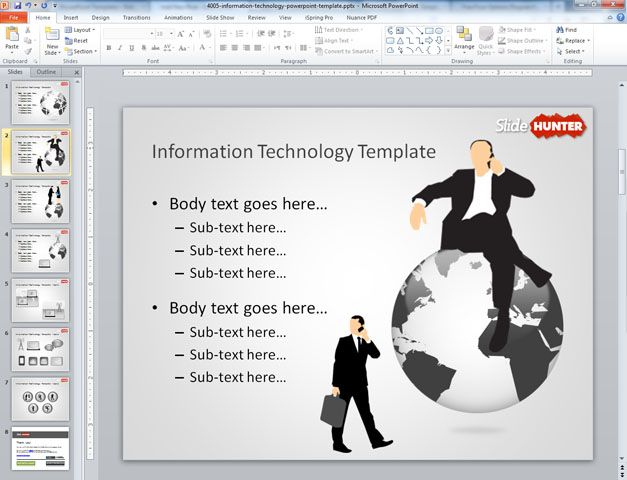Free Information Technology Powerpoint Template