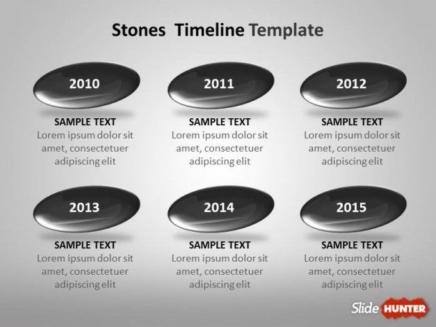 Timeline Template for PowerPoint with Stones