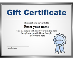 Free Gift Certificate Template For Powerpoint Free Powerpoint Templates Slidehunter Com