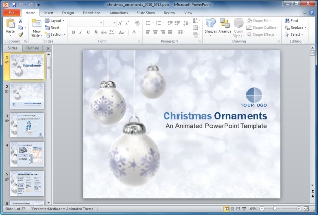 Christmas Powerpoint Template Microsoft from slidehunter.com