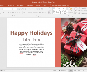 Animated Christmas Reds PowerPoint Template