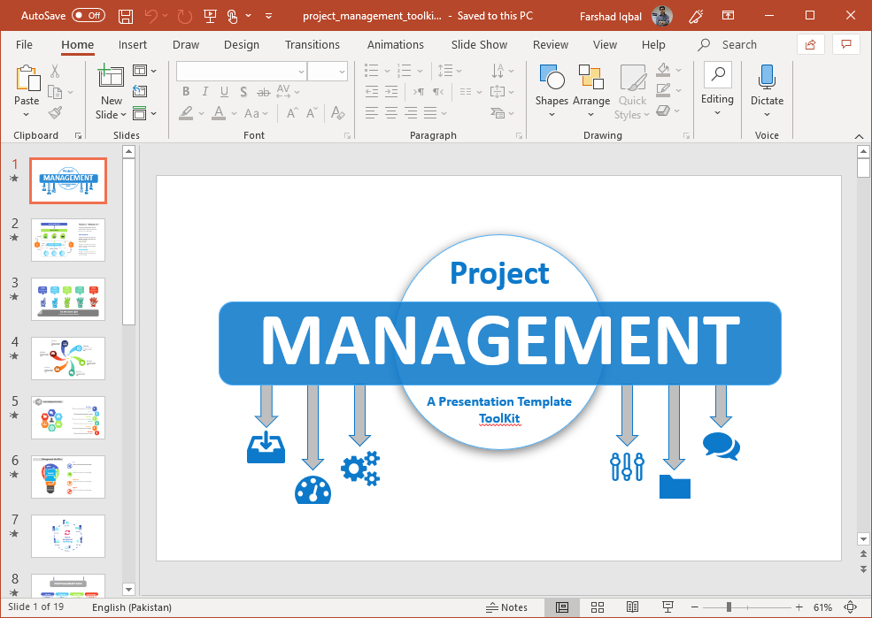 Animated PowerPoint Template for Project Management