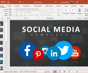 Animated social media PowerPoint template