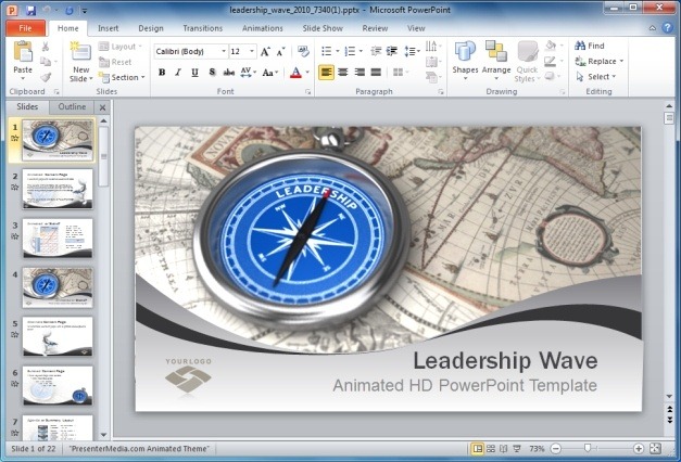 Animated Leadership Powerpoint Presentation Templates