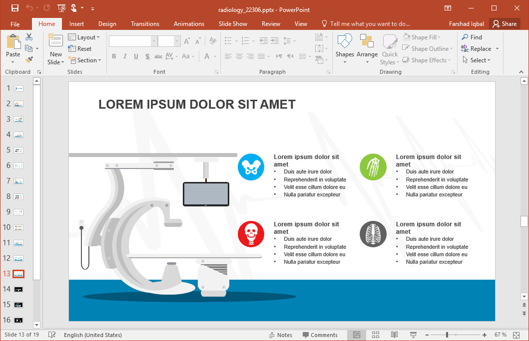 Animated Radiology PowerPoint Template