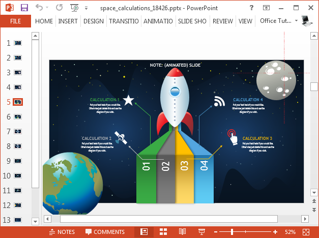 Animated Solar System Powerpoint Template