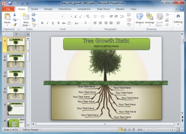 Family Tree Powerpoint Template from slidehunter.com