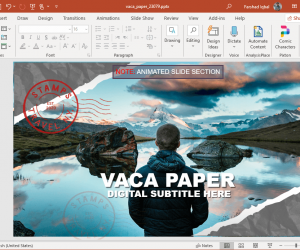 animated postcard powerpoint template