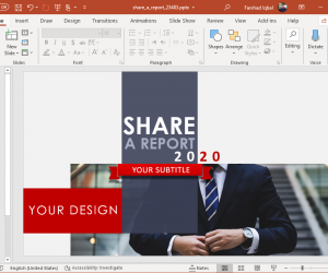 animated share a report powerpoint template