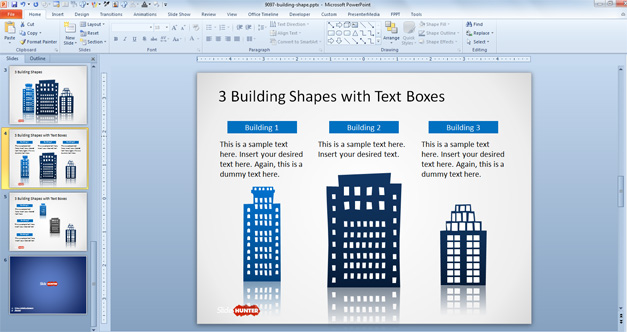 Free Office Building Shapes for PowerPoint - Free PowerPoint Templates - SlideHunter.com