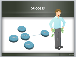 ceo success money in pockets illustration, vector, avatar and character for powerpoint presentation