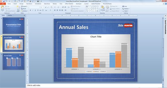 PowerPoint Template Chart Example