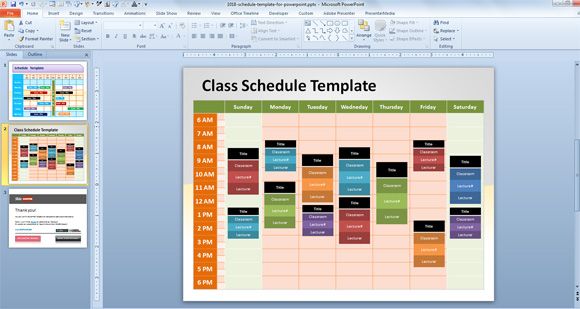 Group Schedule Template from slidehunter.com