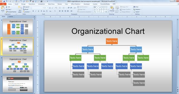 Free Org Chart PowerPoint Template