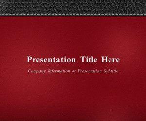 Executive Leather Red PowerPoint Template