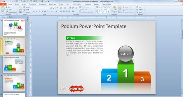 podio plantilla powerpoint