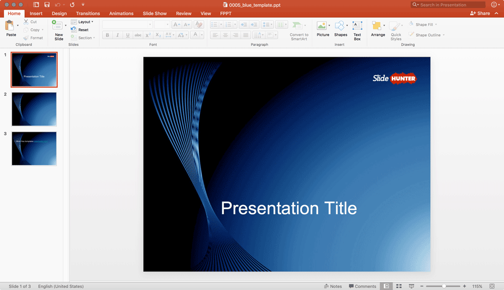 Free Blue PowerPoint Background