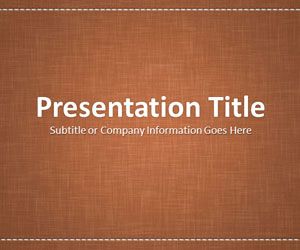 Free Linen Brown PowerPoint Template - Free PowerPoint  