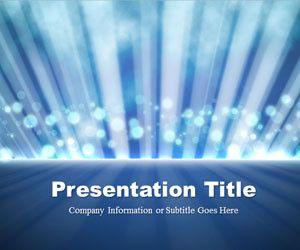 Light Rays Blue PowerPoint Template