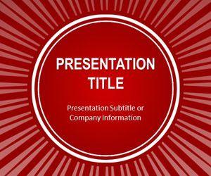 Red Sun Burst PowerPoint Template