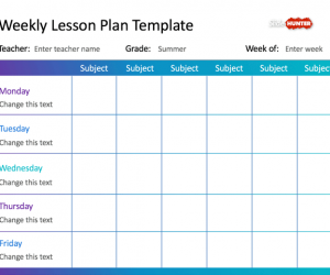 Lesson Plan Calendar Template from slidehunter.com