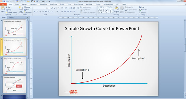 Growth Curves PowerPoint template