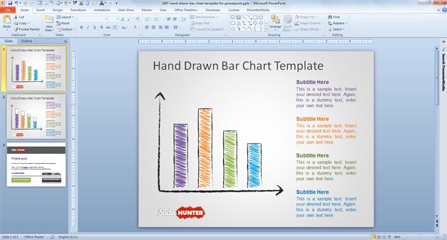 Free Bar Chart Powerpoint Template