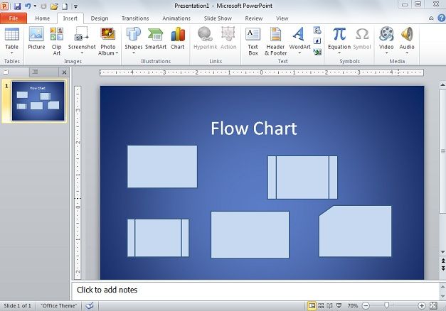 How to Create Flow Chart Diagram in PowerPoint 2010