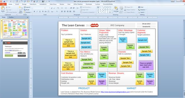 Lean Canvas PowerPoint Template