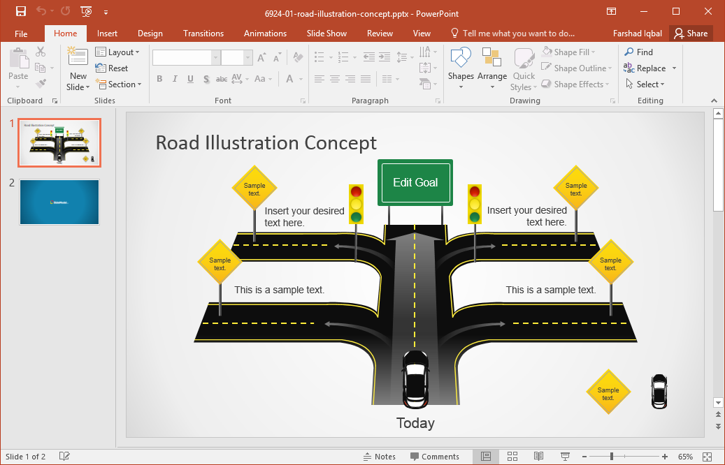 Дорожная карта в powerpoint