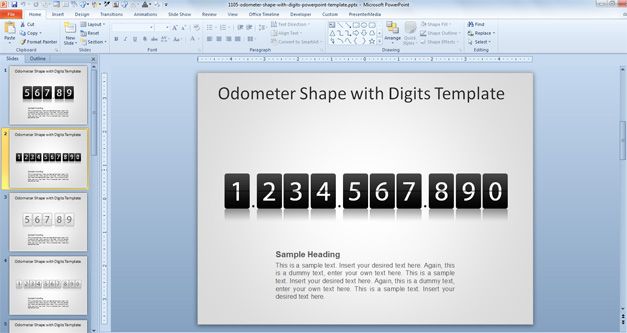 odometer number counter