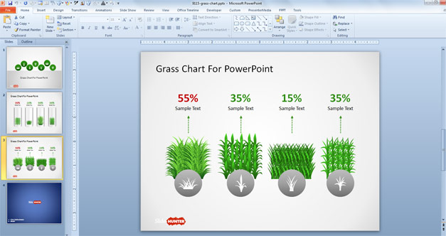 Creative Slide Design with Chart for PowerPoint