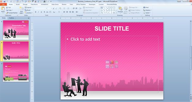 pink powerpoint template