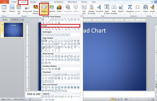 How To Make A Quad Chart In Word