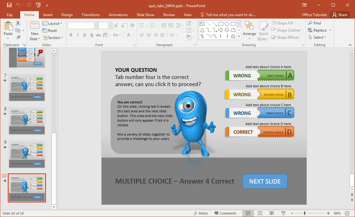 Free Animated Powerpoint Quiz Template