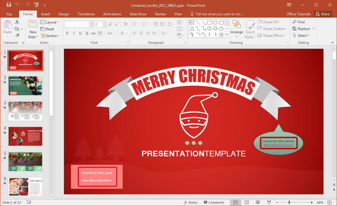 Christmas Presentation Template For Powerpoint